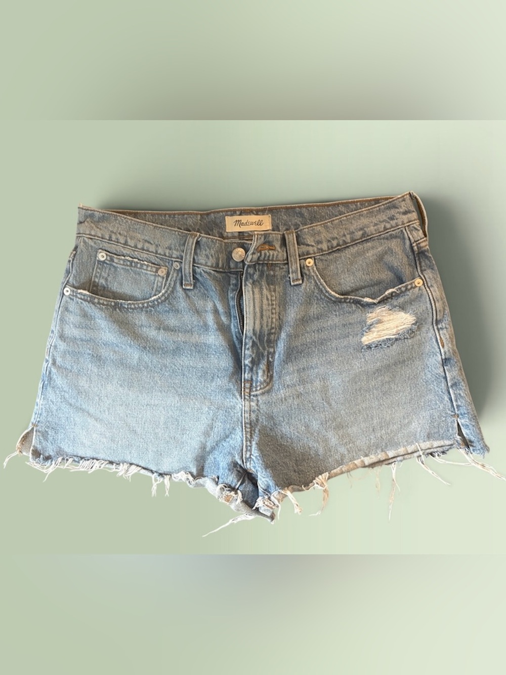 Light Blue Distressed Denim Women's Shorts